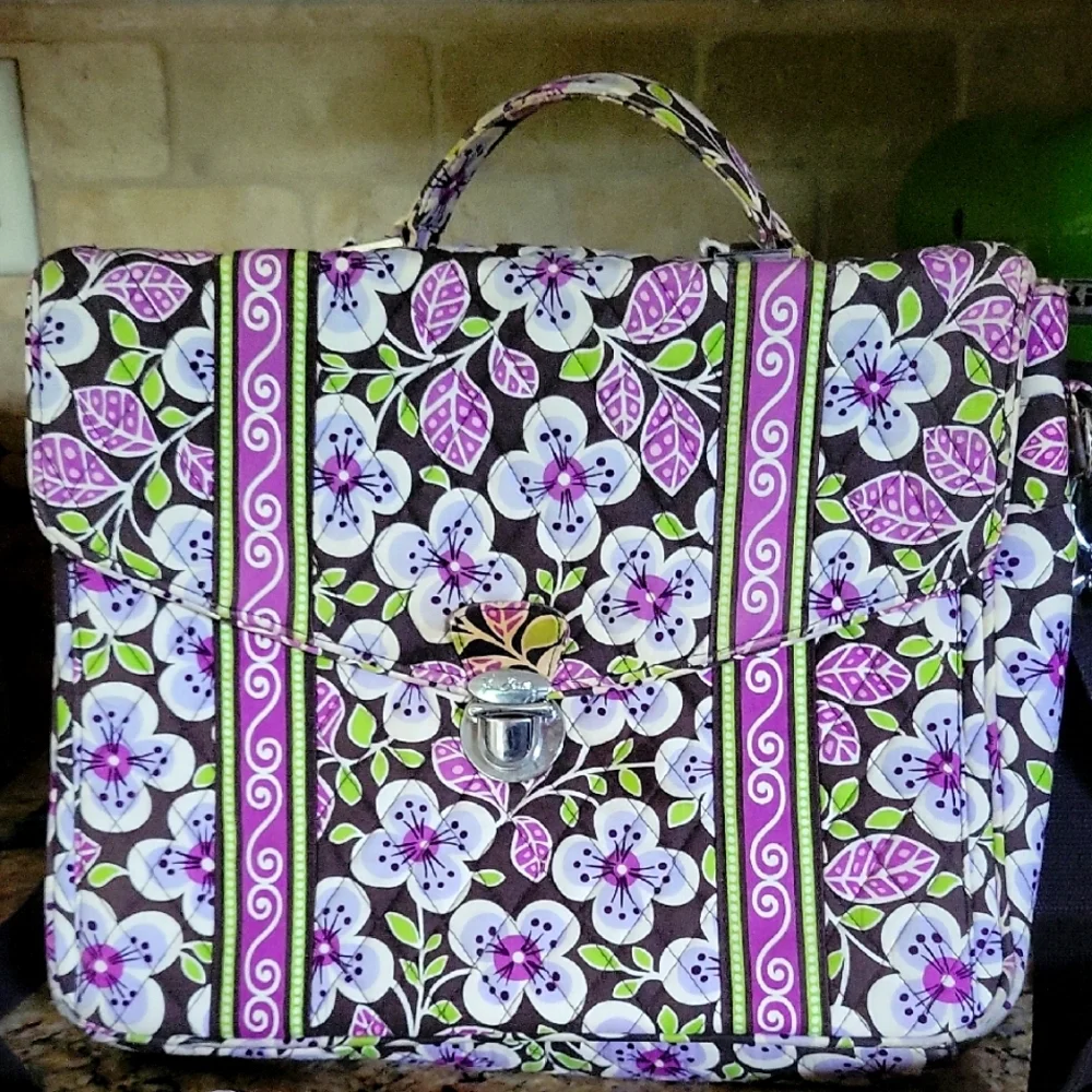 Vera Bradley Purple Floral Laptop Bag